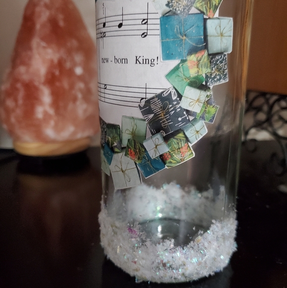 🦃 HAND CRAFTED Decoupage collage Christmas lights decor - Picture 4 of 7